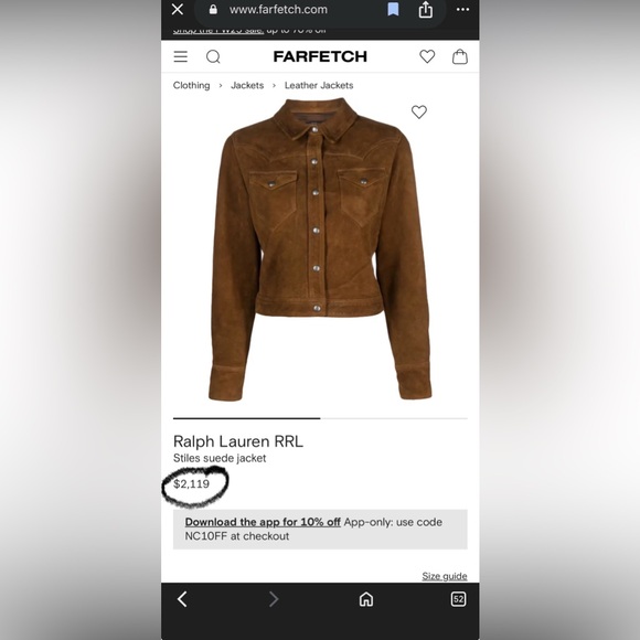 Ralph Lauren  RRL Stiles Sheep Suede 100% jacket Size 3 - Picture 3 of 16